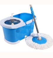 Easy Mop with wheels & stainless steel basket (Blue) - 2511