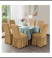 Golden Color 6pcs Chair Cover