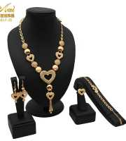 Dubai 24K Gold Plated 4Pcs Necklace Set-316