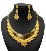 Dubai 24K Gold Plated 2Pcs Necklace Set-202